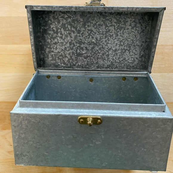 Hearth & Hand Magnolia Galvanized Steel Recipe Box - Picture 2 of 6